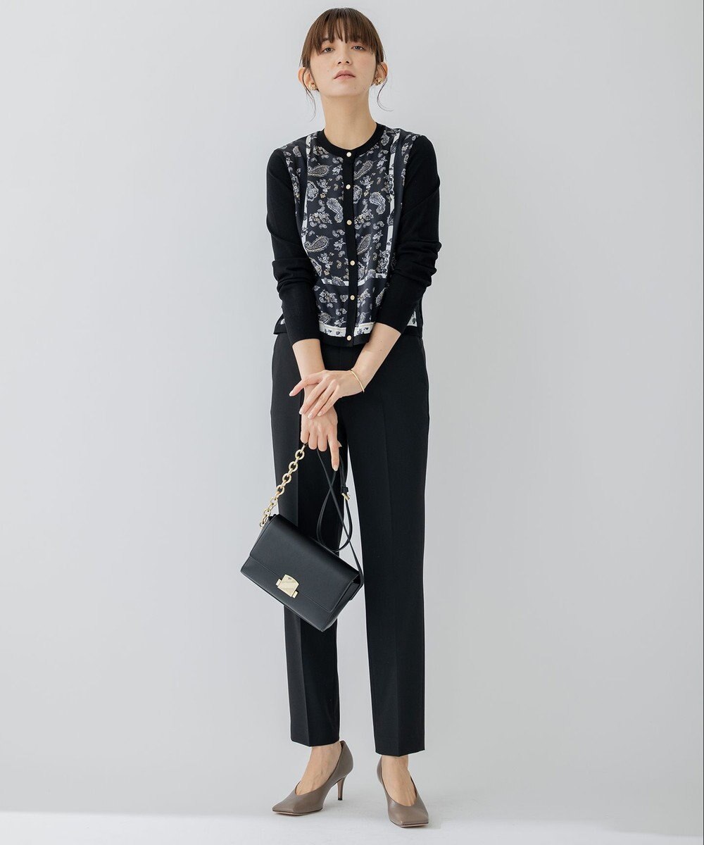 23区 スカーフパネルプリント カーディガン 