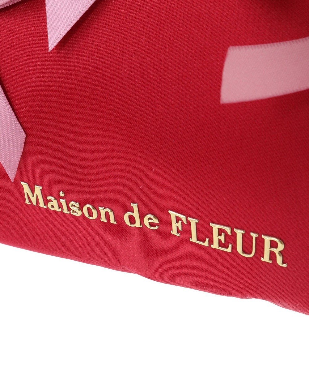 Maison de FLEUR リボンサテンポーチ 