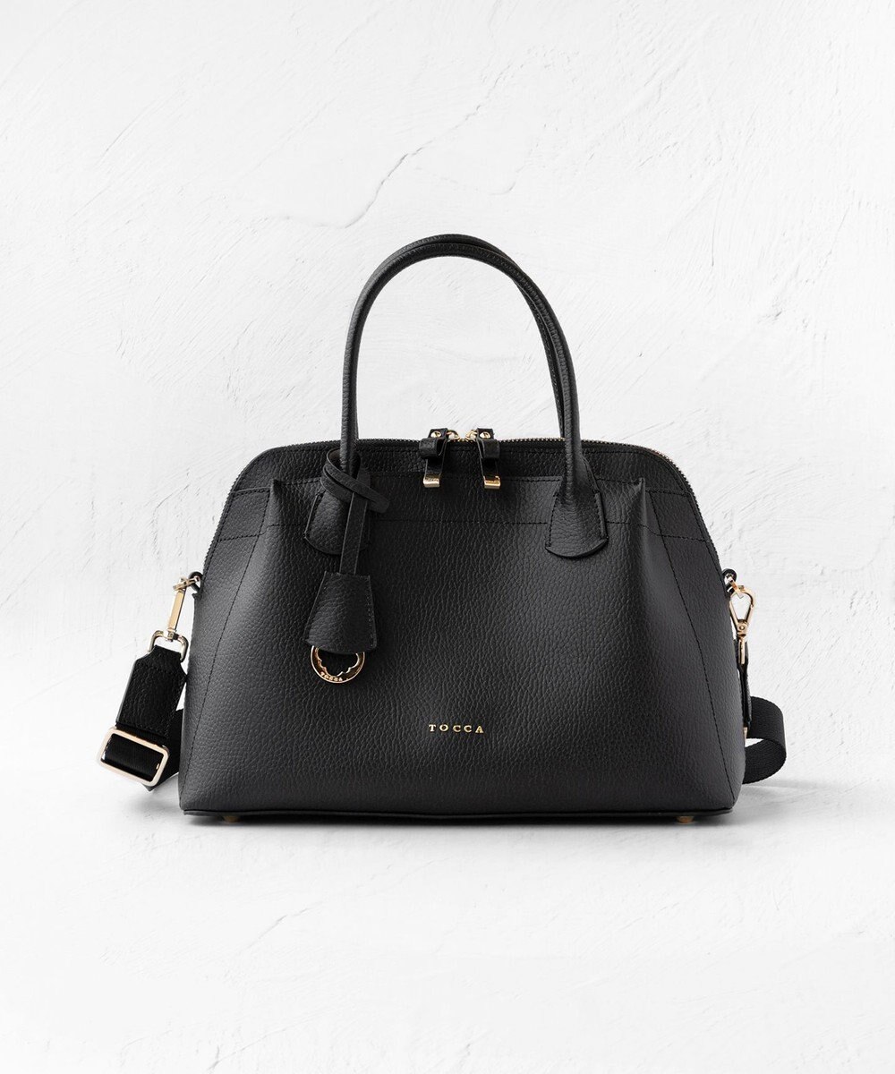 TOCCA NOBLESSE LEATHER TOTE レザートート ブラック系