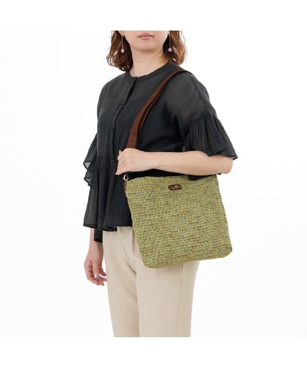 IBIZA ラフィア　ショルダーバッグ（草木染め） 