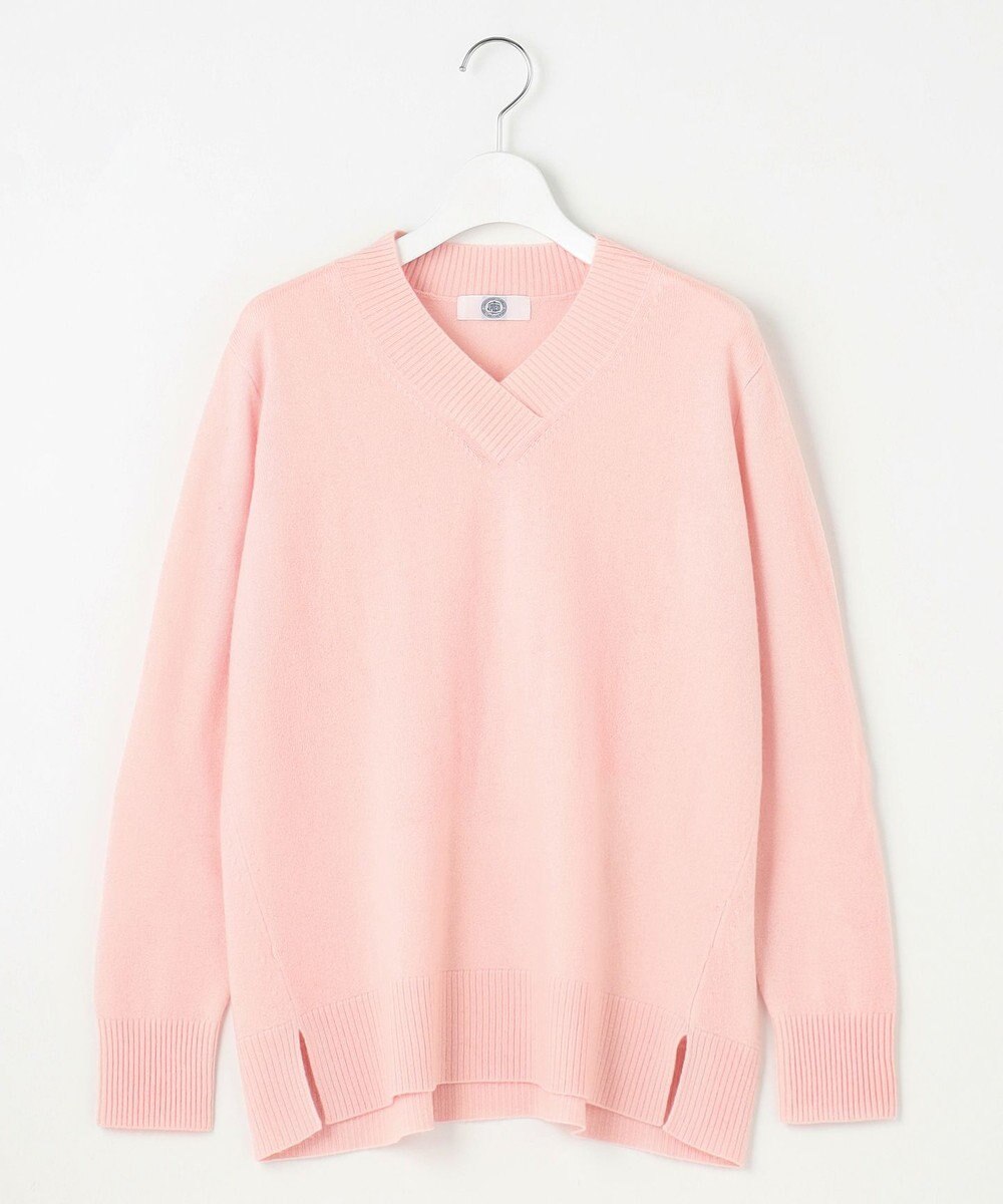 J.PRESS LADIES L 【洗える】CASHMERE BLEND Vネック プルオーバーニット 