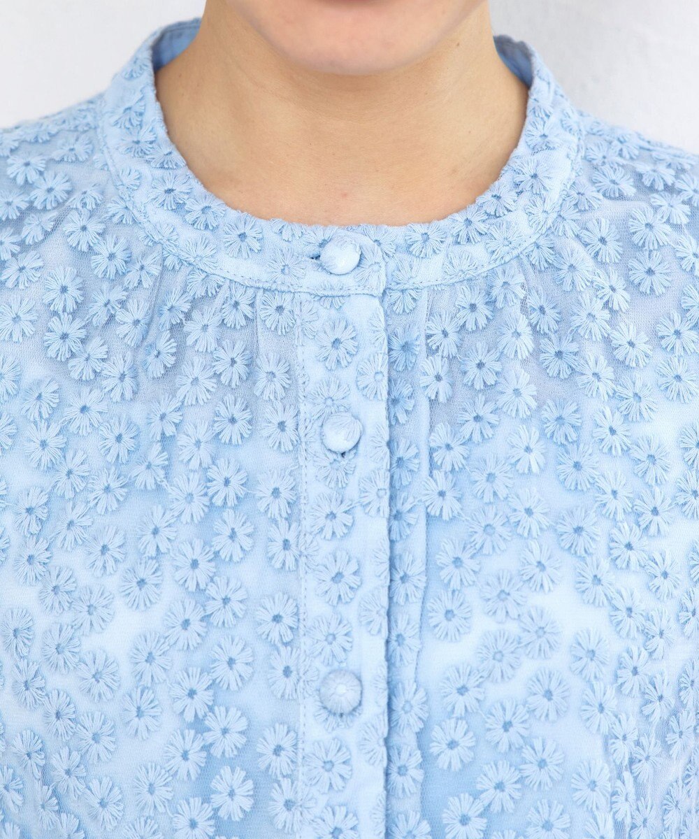 Tiaclasse 【洗える】チュールレースブラウス 