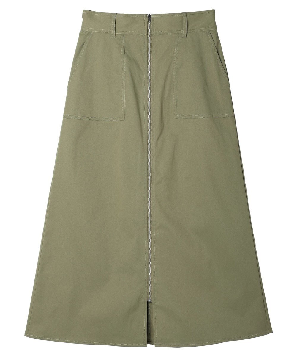 Green Parks フロントＺＩＰセミフレアスカート 
