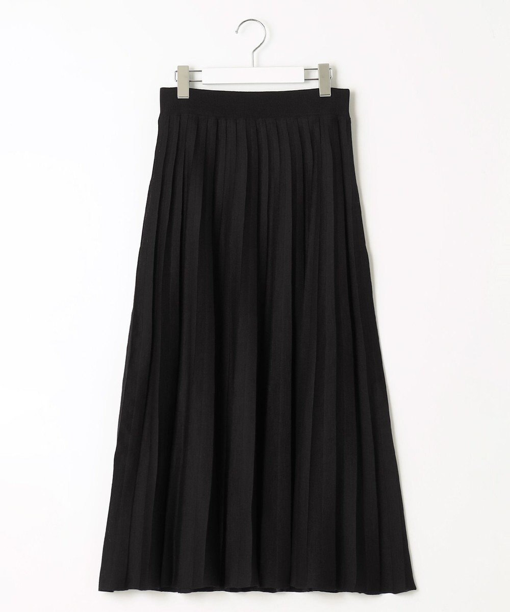 自由区 【セットアップ対応・洗える】ヴィスコースシアーニット スカート 