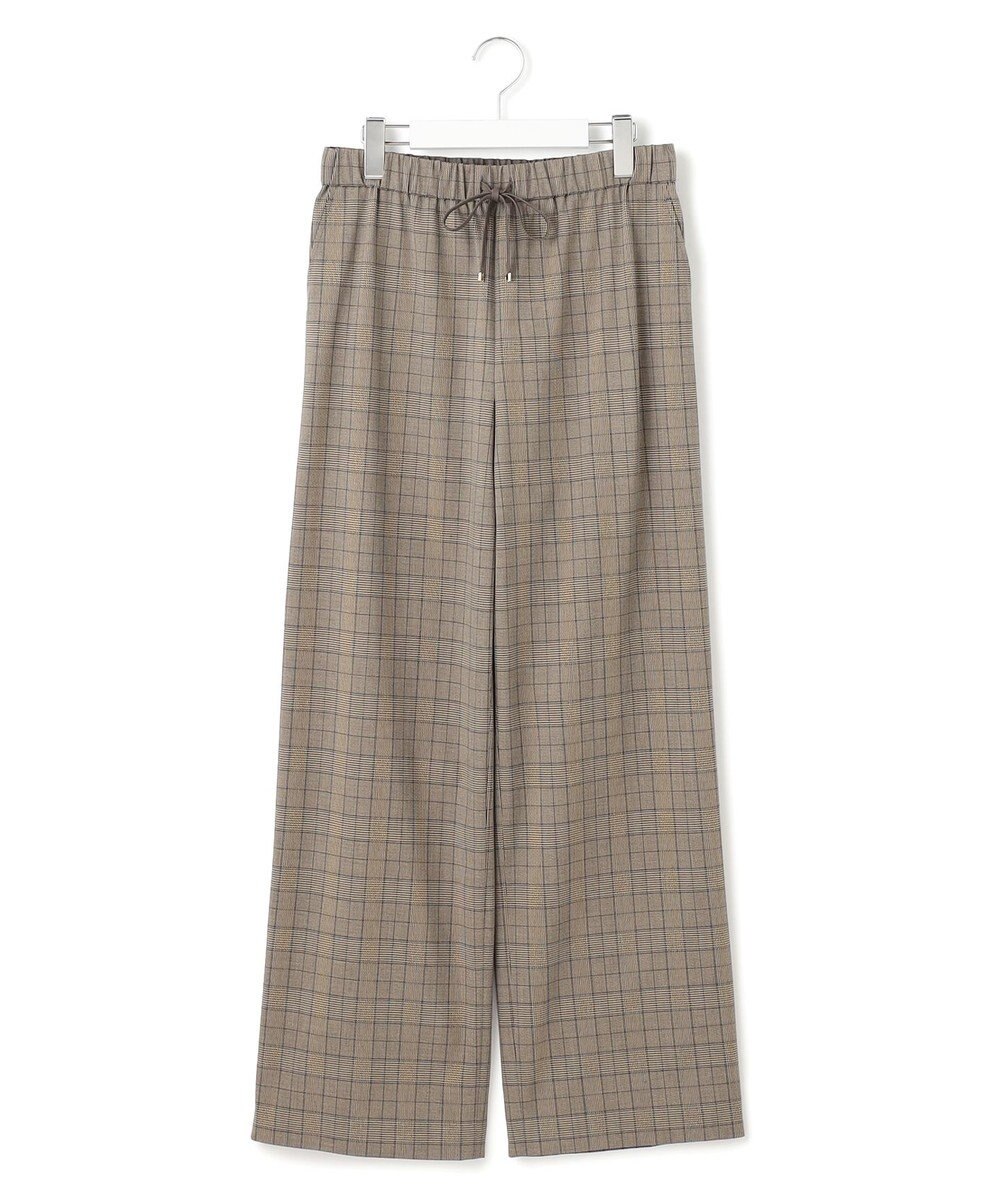 23区 L 【洗える】ドライ2WAYストレッチ チェック ワイド パンツ 