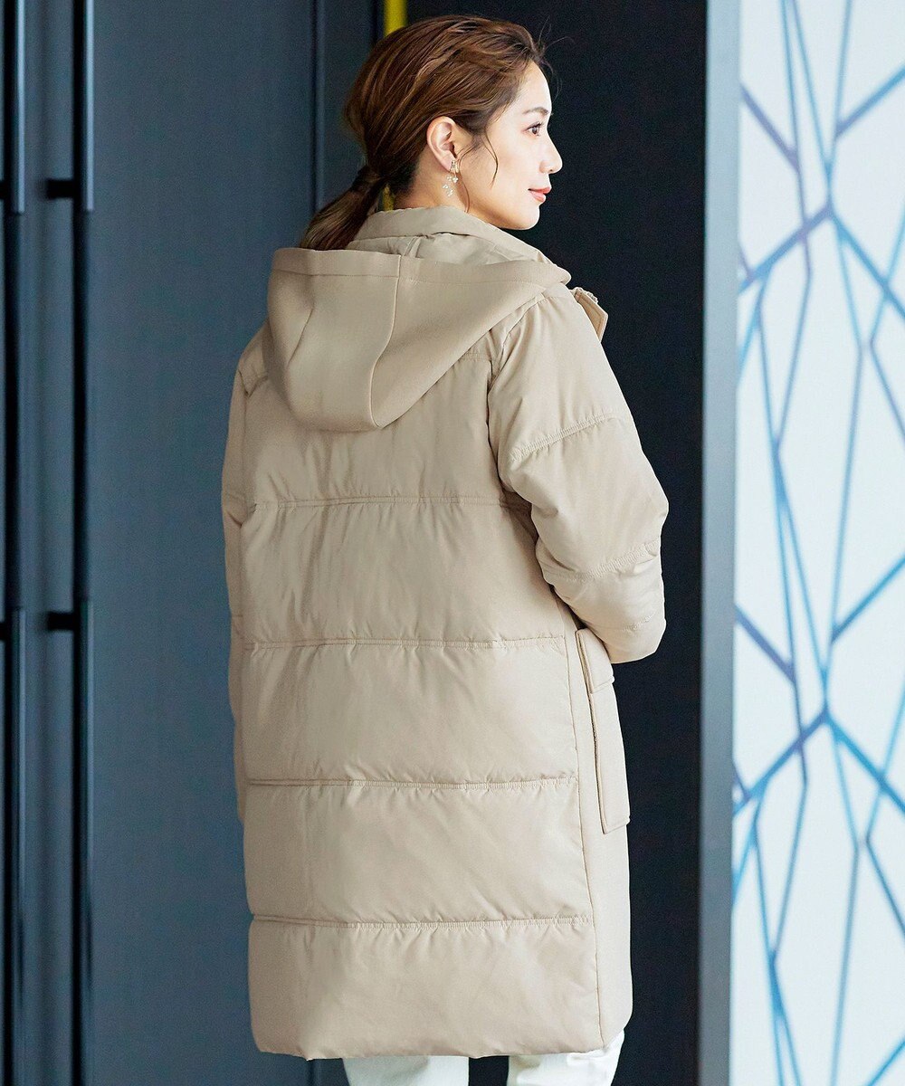 Tiaclasse ファイバーダウン×ダンボール異素材ロングコート 