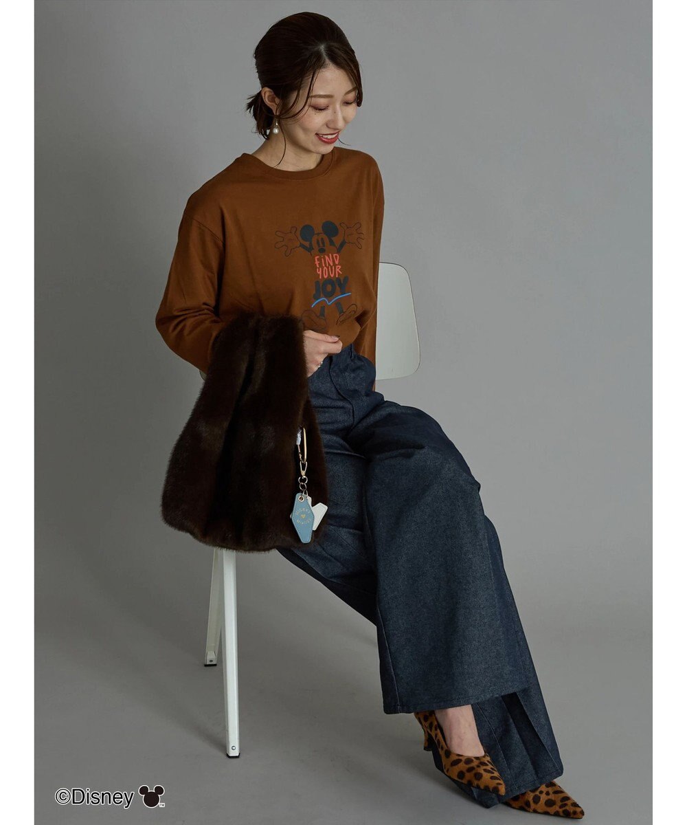 Te chichi 【Disney】ミッキー/配色ロゴロンT 