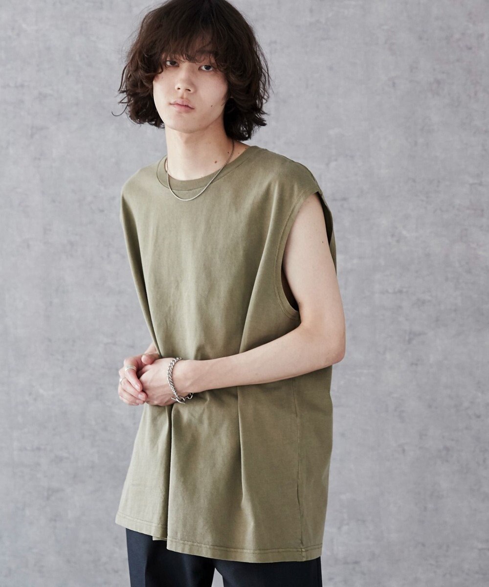 WEGO 【5色3サイズ展開/ユニセックス着用ITEM/洗える/綿100%】スリーブレスコットンT 