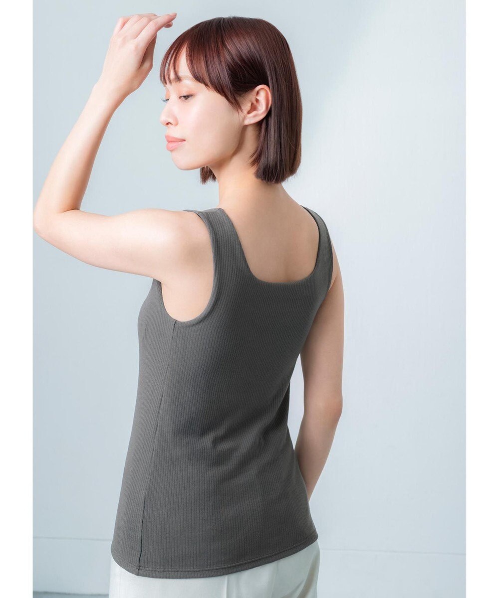 Wing カップ付きタンクトップ ラク きれいなバストシルエット 綿混(身生地) 【シンクロブラトップ】 リブタイプ ブラトップ ET1173 ウイング／ワコール 