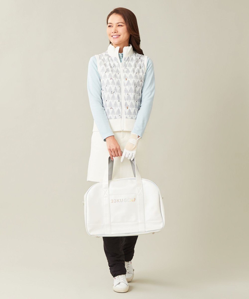 23区GOLF 【WOMEN】ストレッチモール リバーシブル ベスト 1着で2着分のお得感 温度調節に◎ 