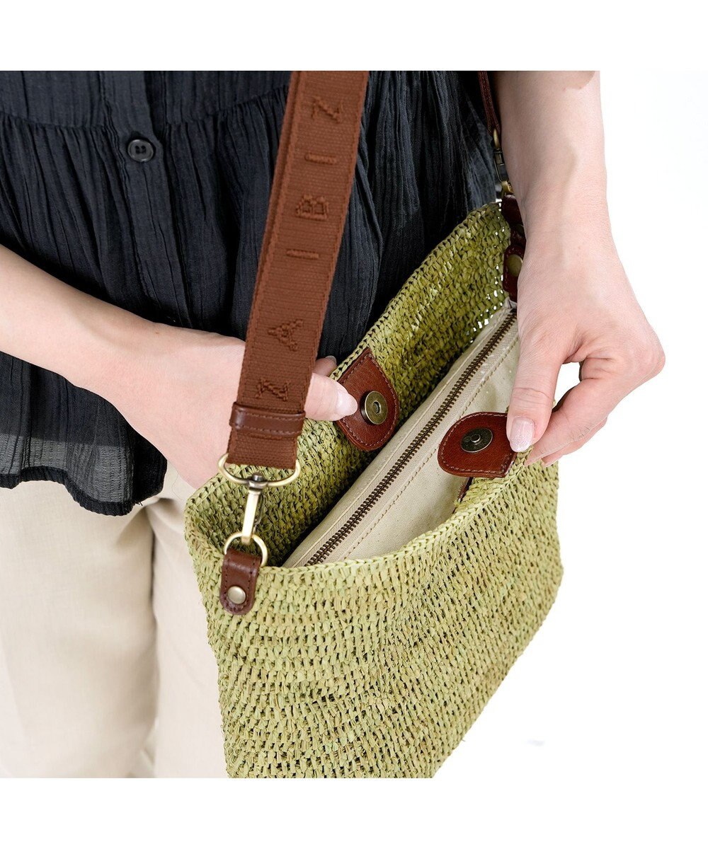 IBIZA ラフィア　ショルダーバッグ（草木染め） 