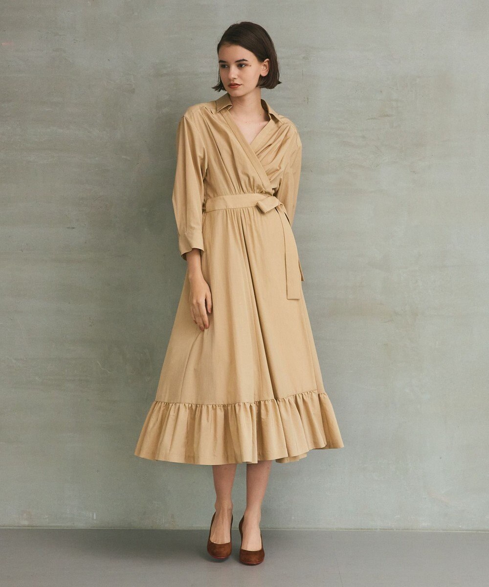 GRACE CONTINENTAL カシュクールシャツワンピース 