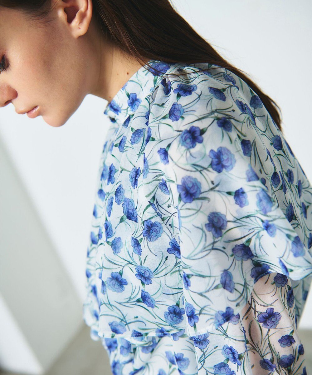 GRACE CONTINENTAL スモールフラワーケープトップ 