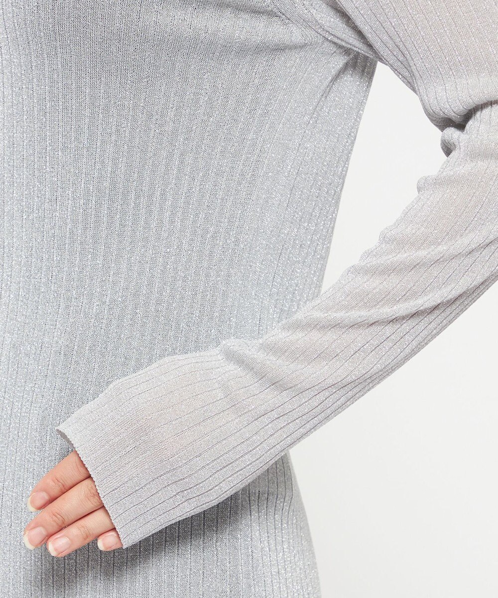 uncrave 【手洗い可】ラメ シアー ハイネック ニット（uncrave STANDARD） 