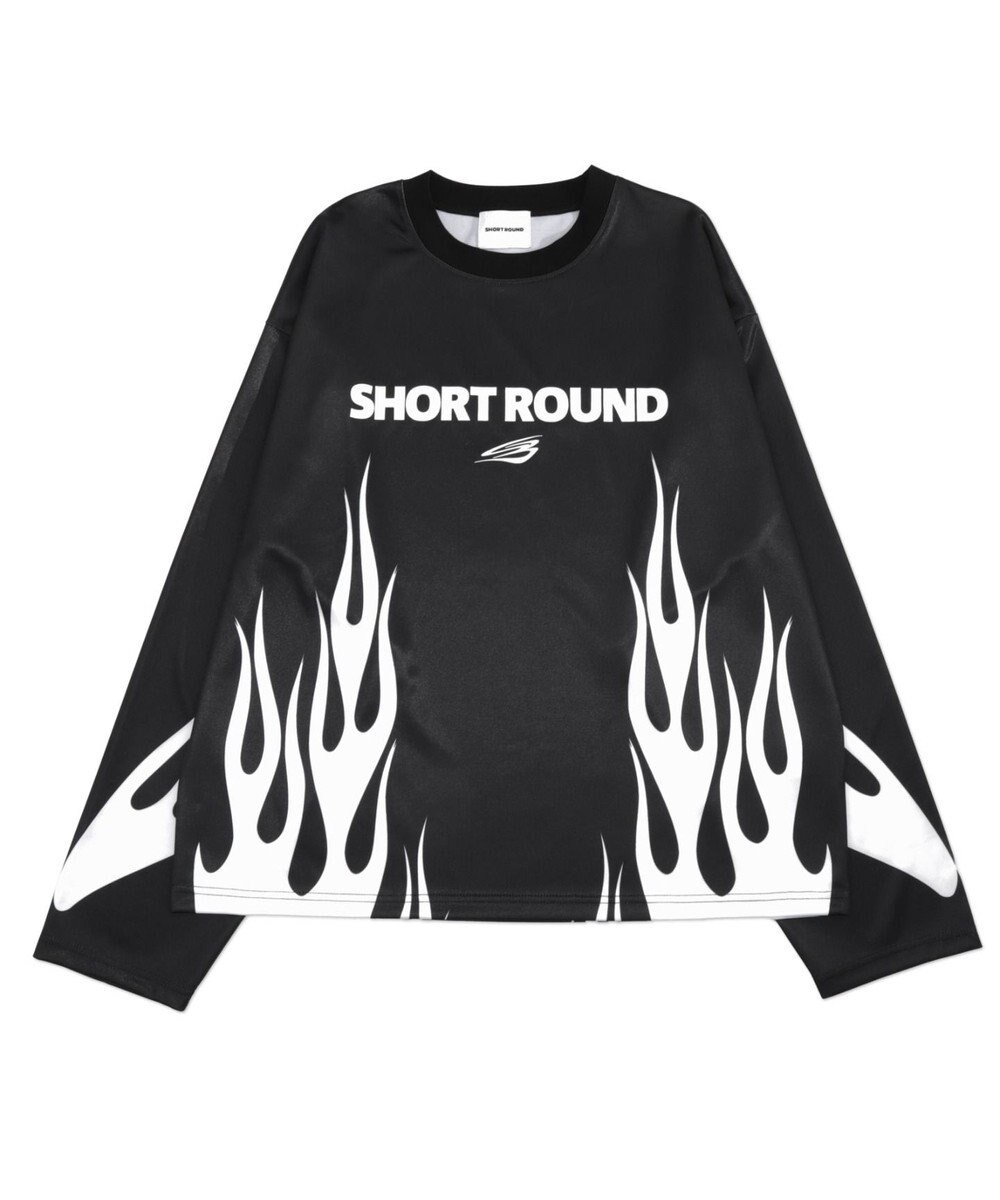 WEGO 【ユニセックス着用ITEM】ファイヤーパターンゲームロゴT（長袖） 