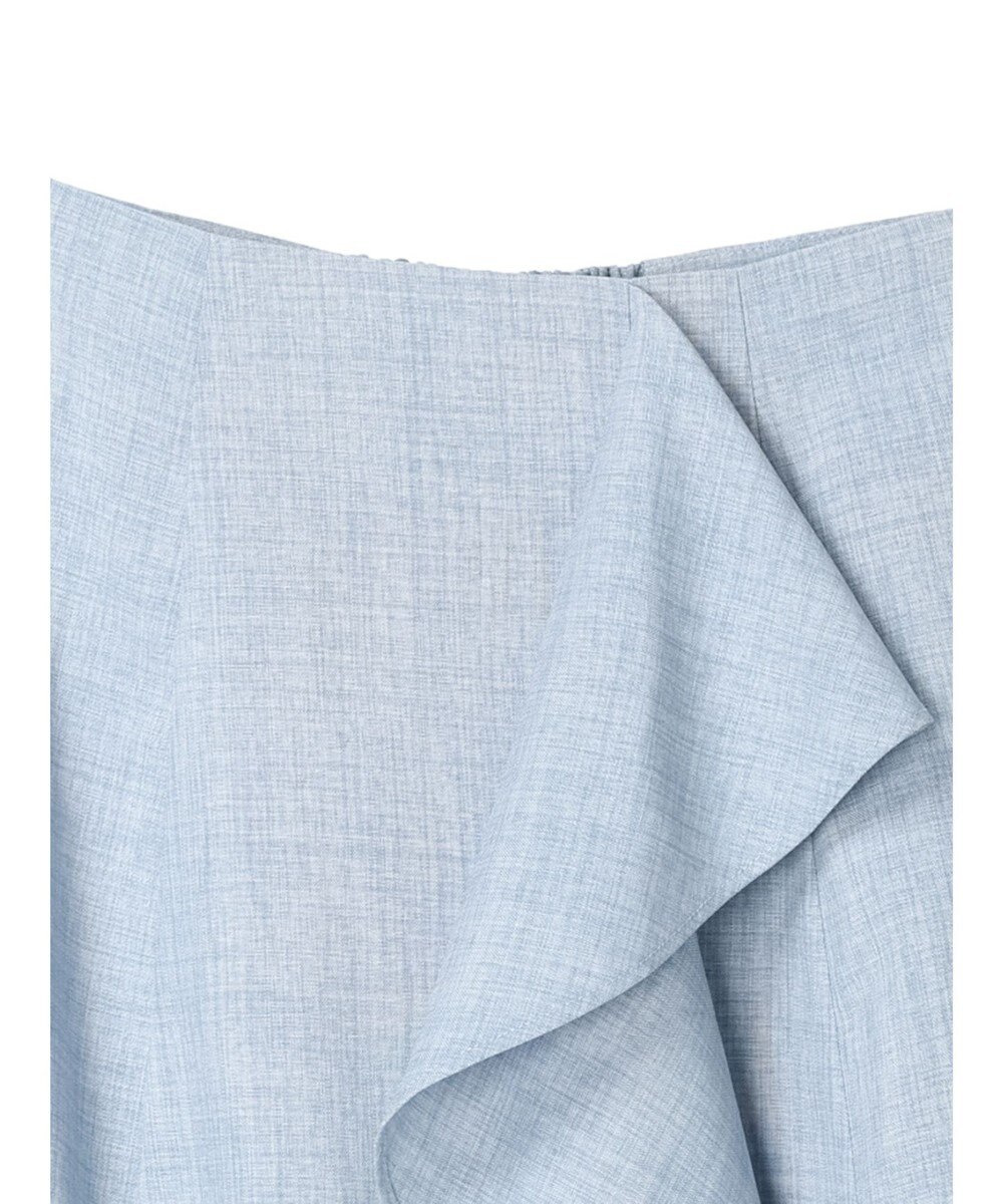 earth music&ecology アシメペプラムフレアバックレースミディ丈スカート 