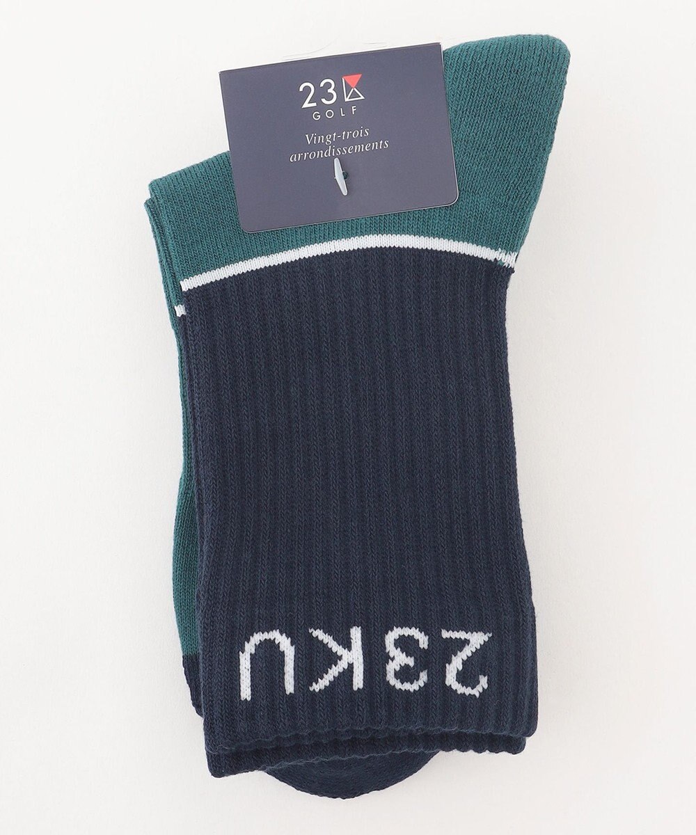 23区GOLF 【WOMEN】カラーブロック レギュラーソックス 