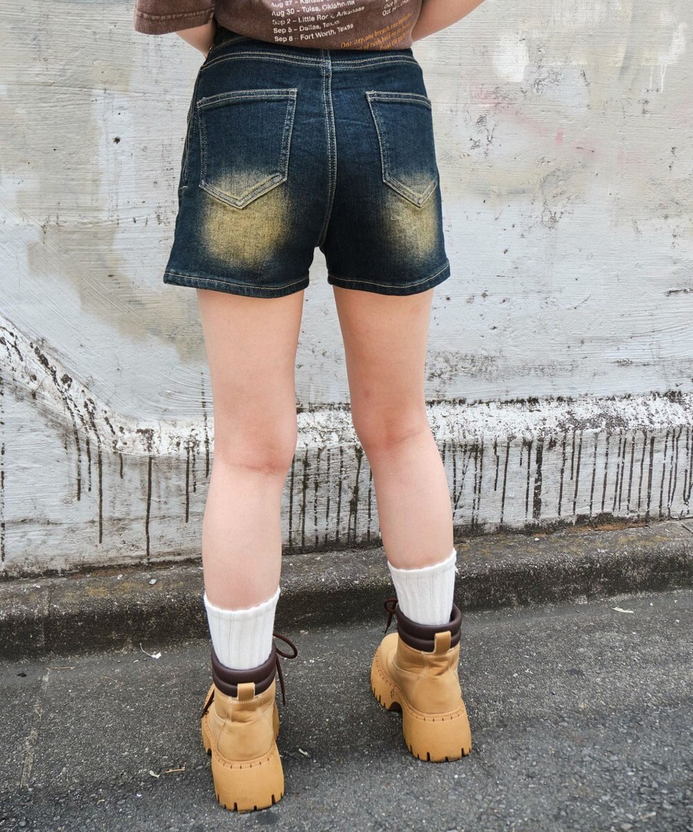 WEGO レースアップデニムショートパンツ 