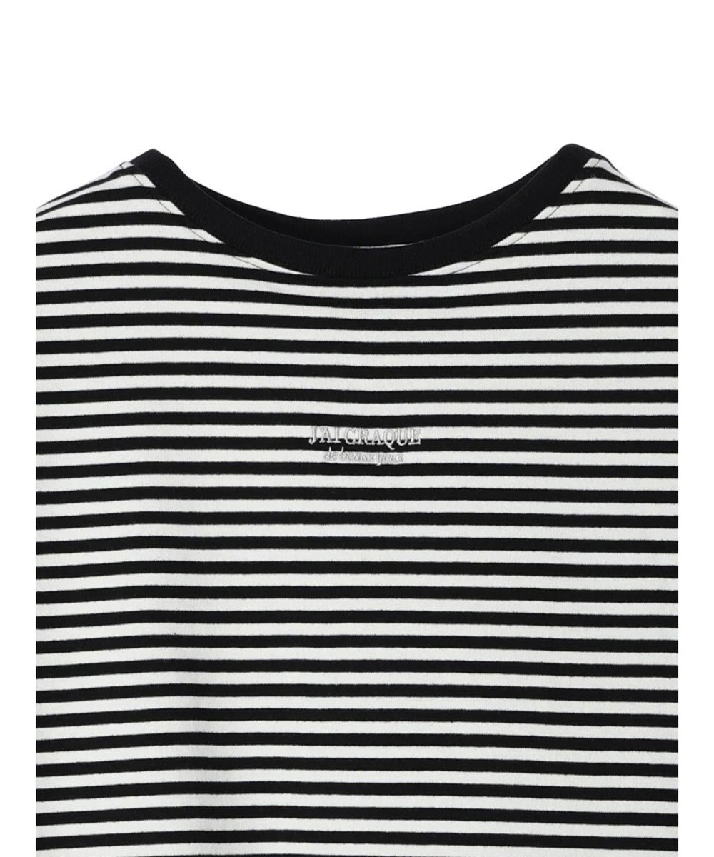 AMERICAN HOLIC 刺繍ロゴミニ裏毛ボートネックチュニック 