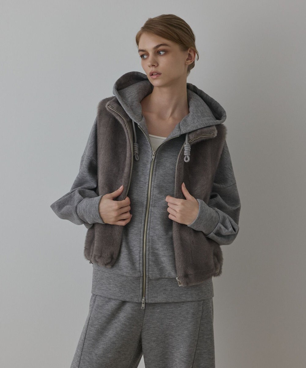 GRACE CONTINENTAL フェイクミンクベスト 