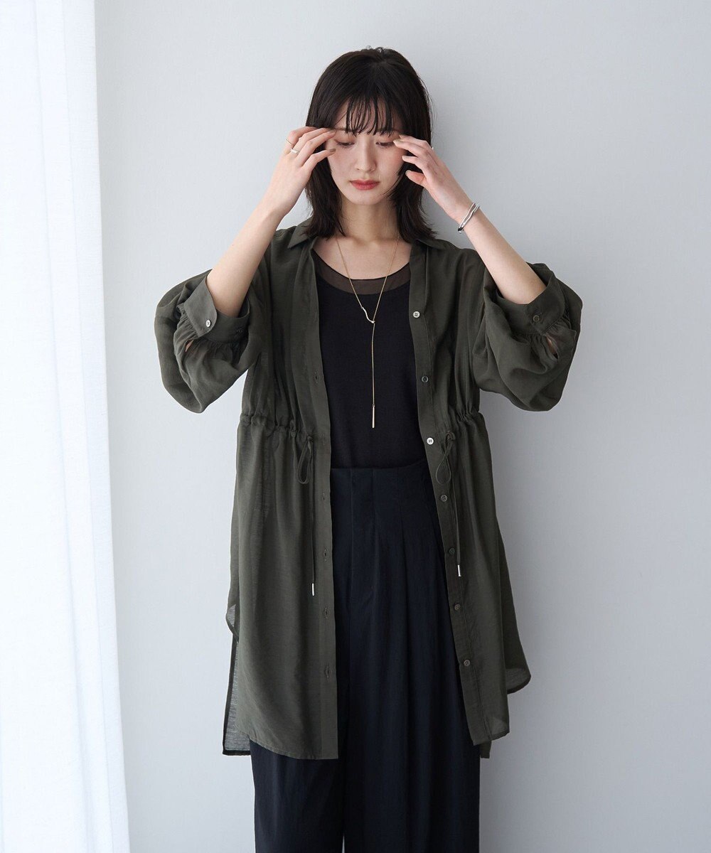 YECCA VECCA シアー2way袖バルーンチュニック 