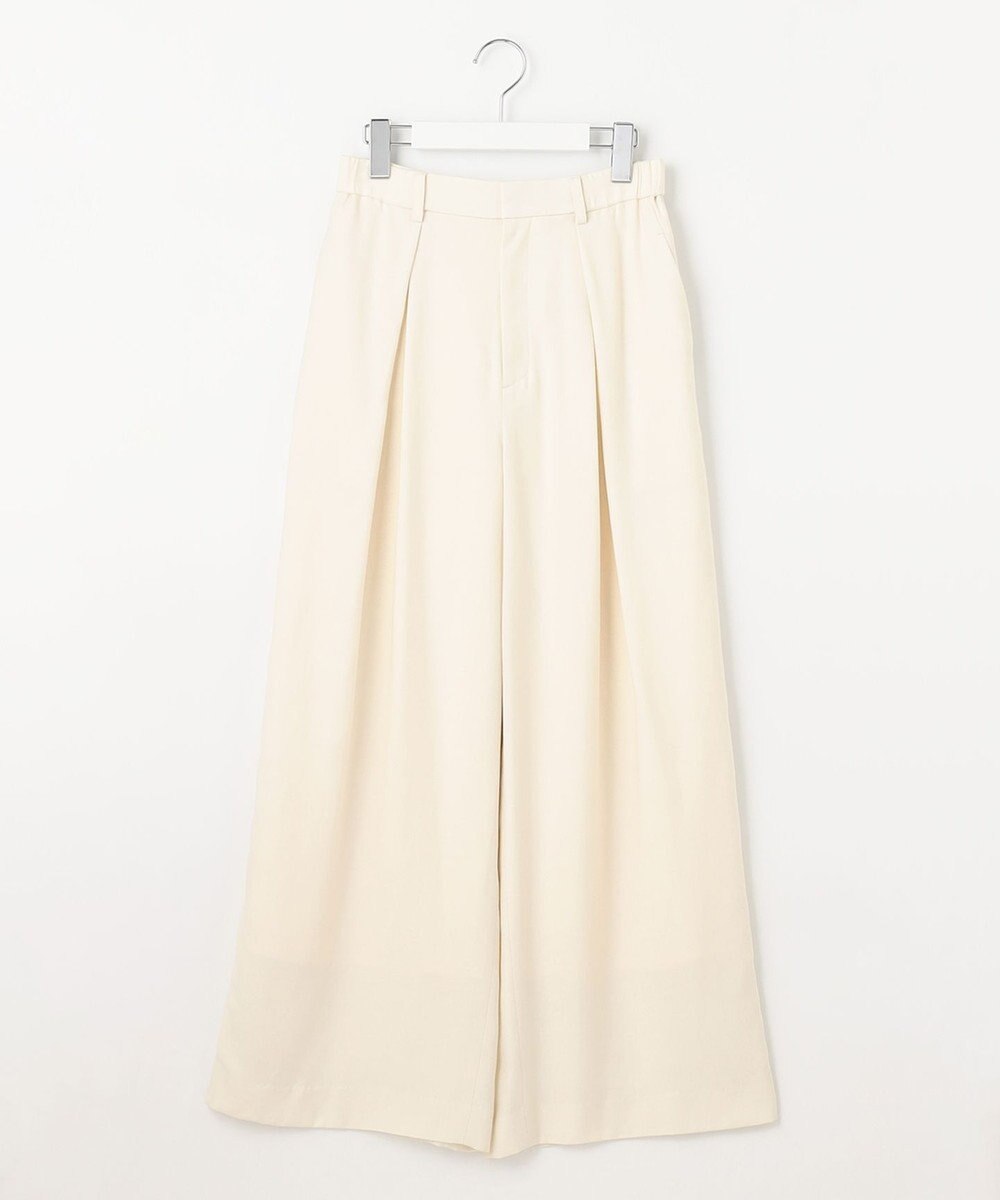 自由区 【XSサイズ～/洗える/セット可】キュプラリネンシャンタン ワイドパンツ 