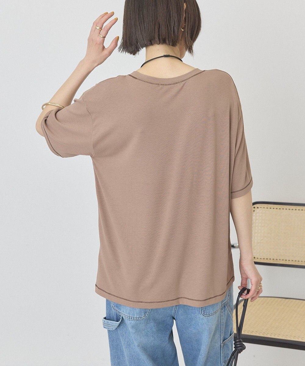 AMERICAN HOLIC 【先行予約】【マルチ機能】配色ステッチルーズTシャツ 
