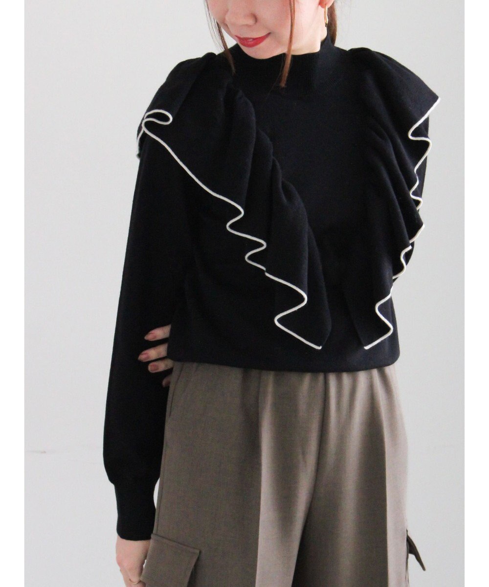 Te chichi ラッフルフリルニット 