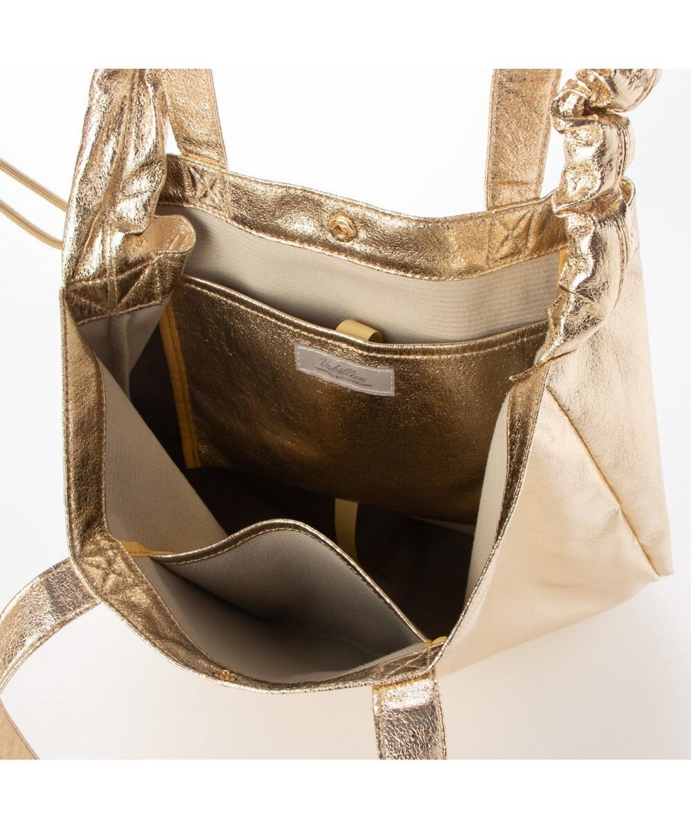 UNBILLION カシュカシュ cachecache / メタリックシャーリングポケッタブルトート 