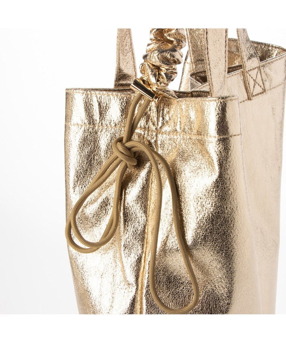 UNBILLION カシュカシュ cachecache / メタリックシャーリングポケッタブルトート 