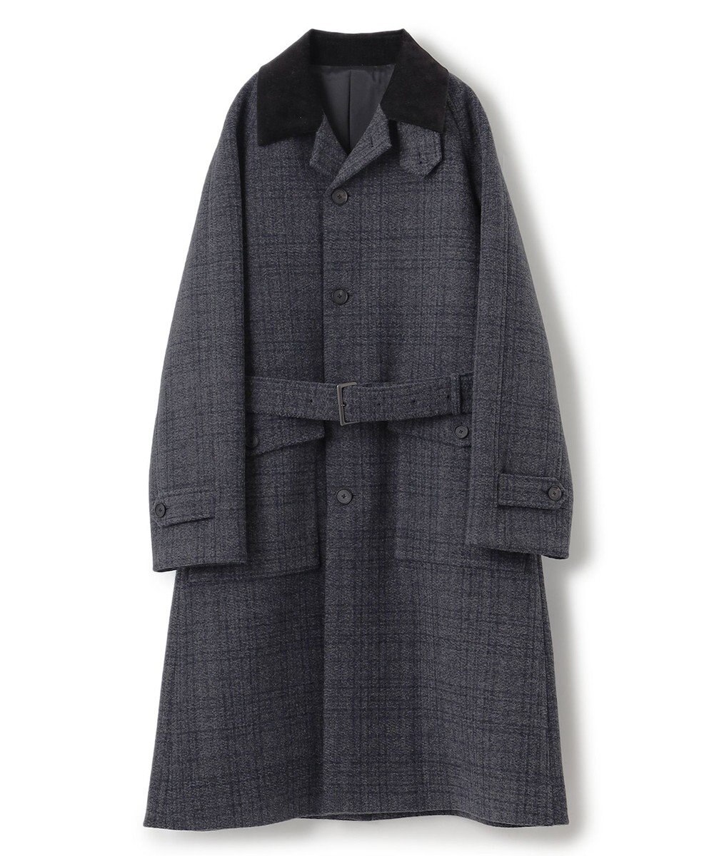 JOSEPH HOMME ニードルパンチグレンチェック　シングルブレストトレンチコート 