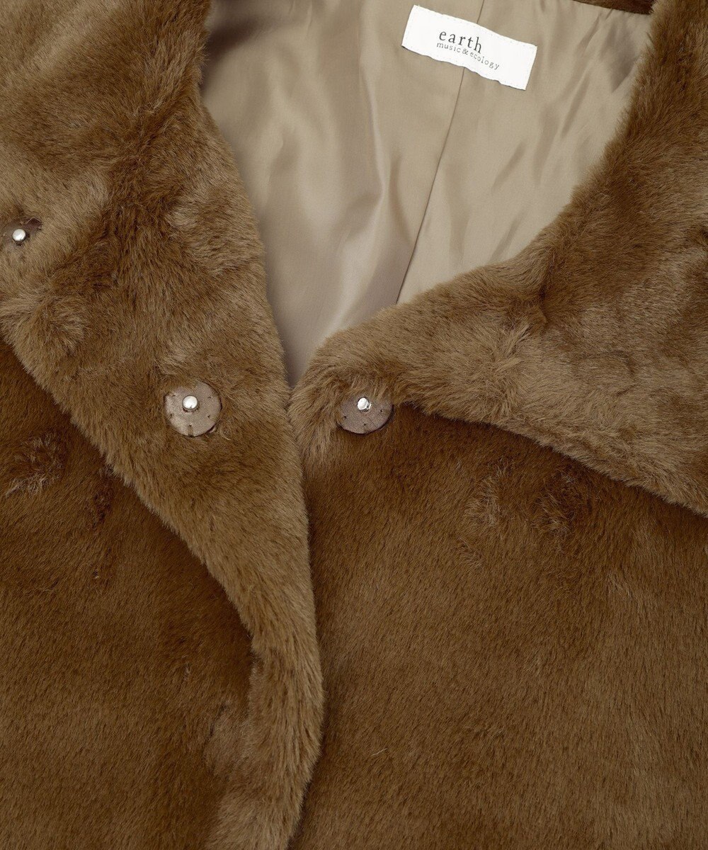 earth music&ecology ファーショートブルゾン 