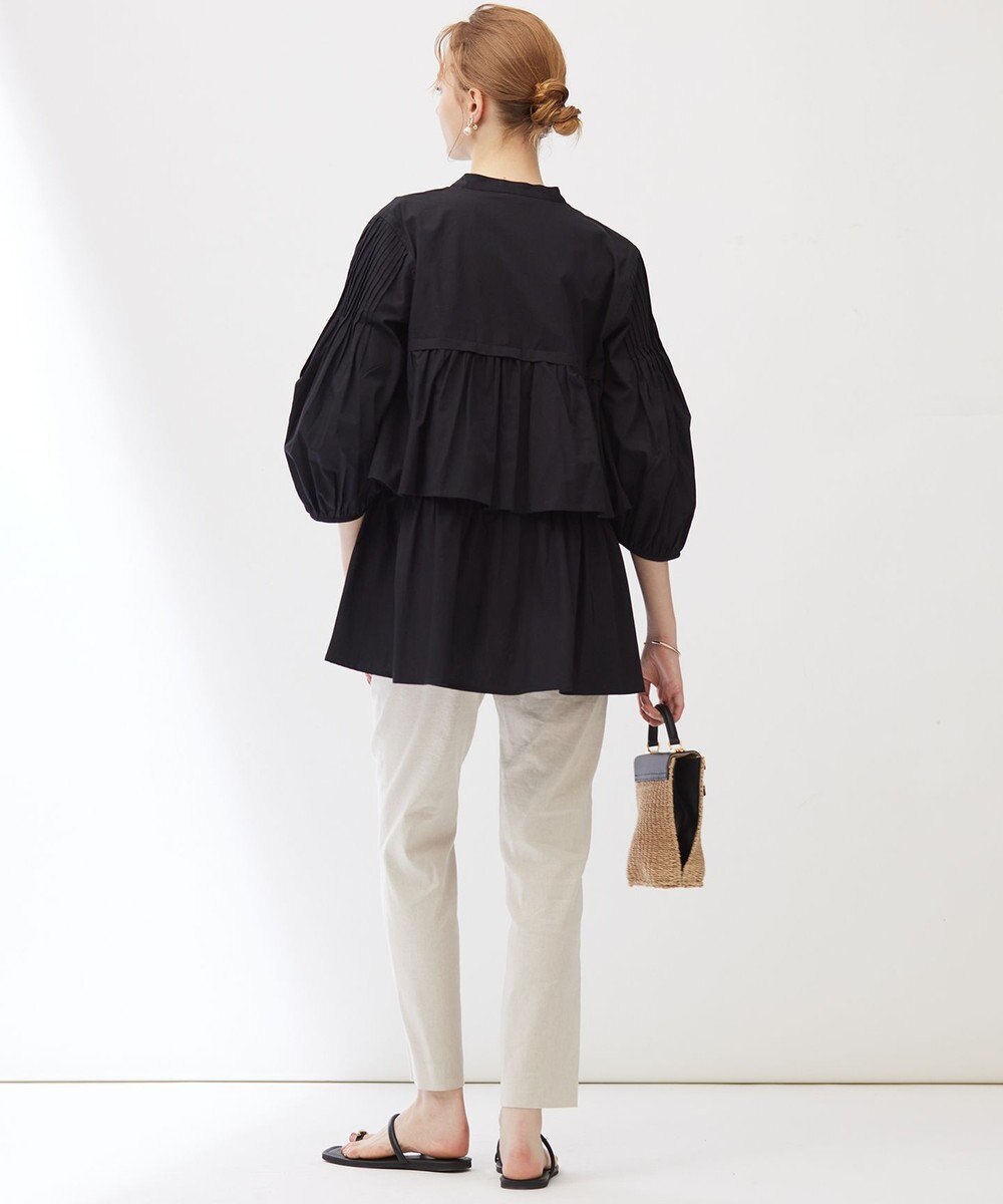 23区 【Indian Factory】コットンポプリン タックディテール チュニックブラウス 