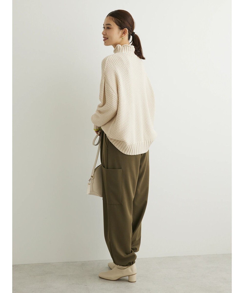 Green Parks 袖ラインカノコ編みニットプルオーバー 