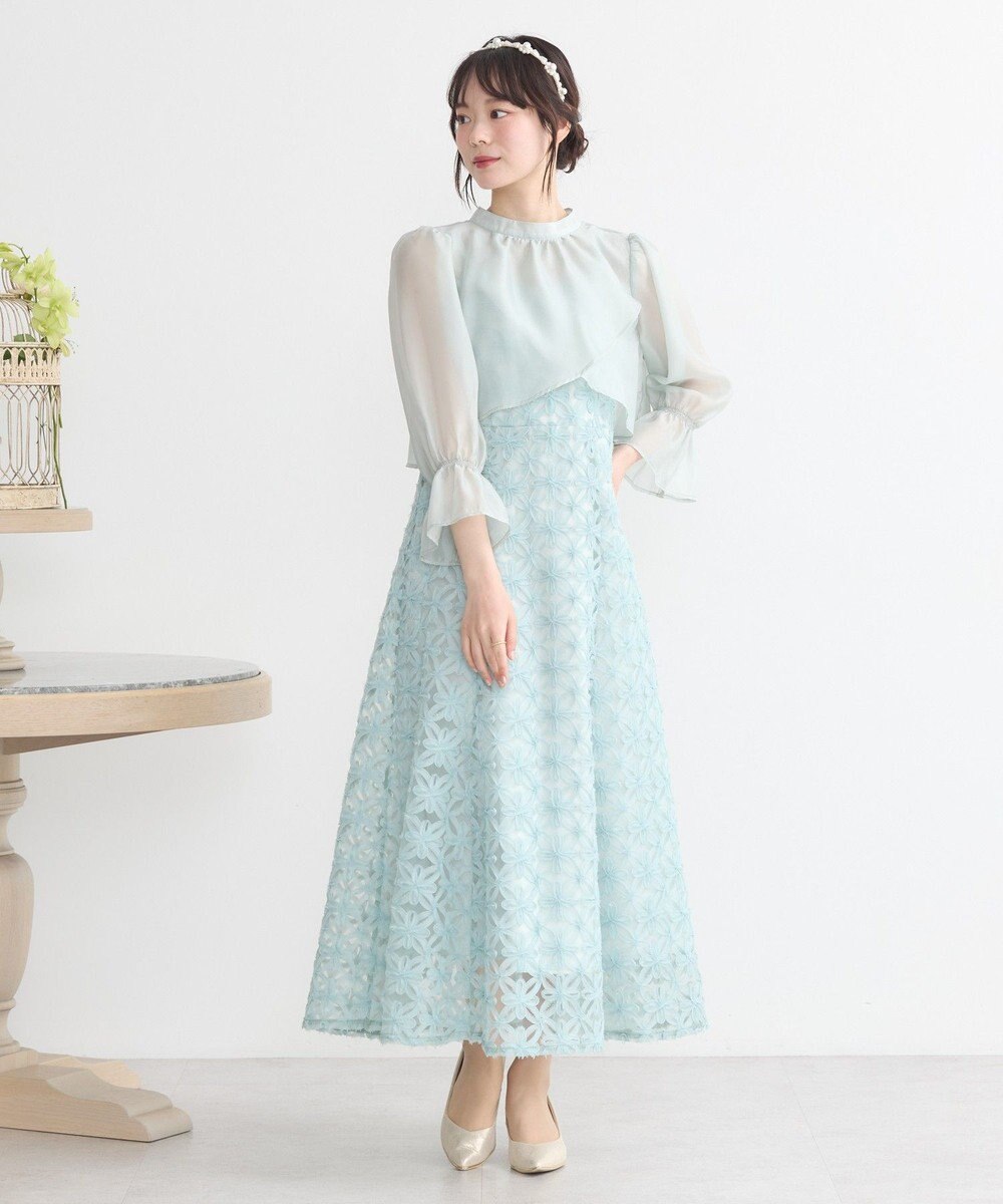 earth music&ecology SET2点シアーブラウス＋3Dレースワンピース 