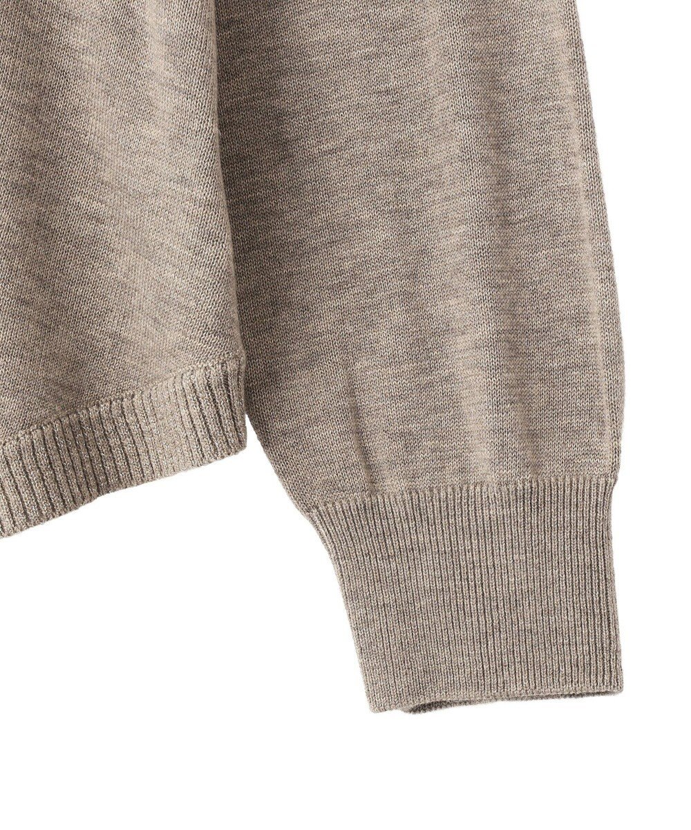 YECCA VECCA 裾ラメMIXラウンドヘムニット 