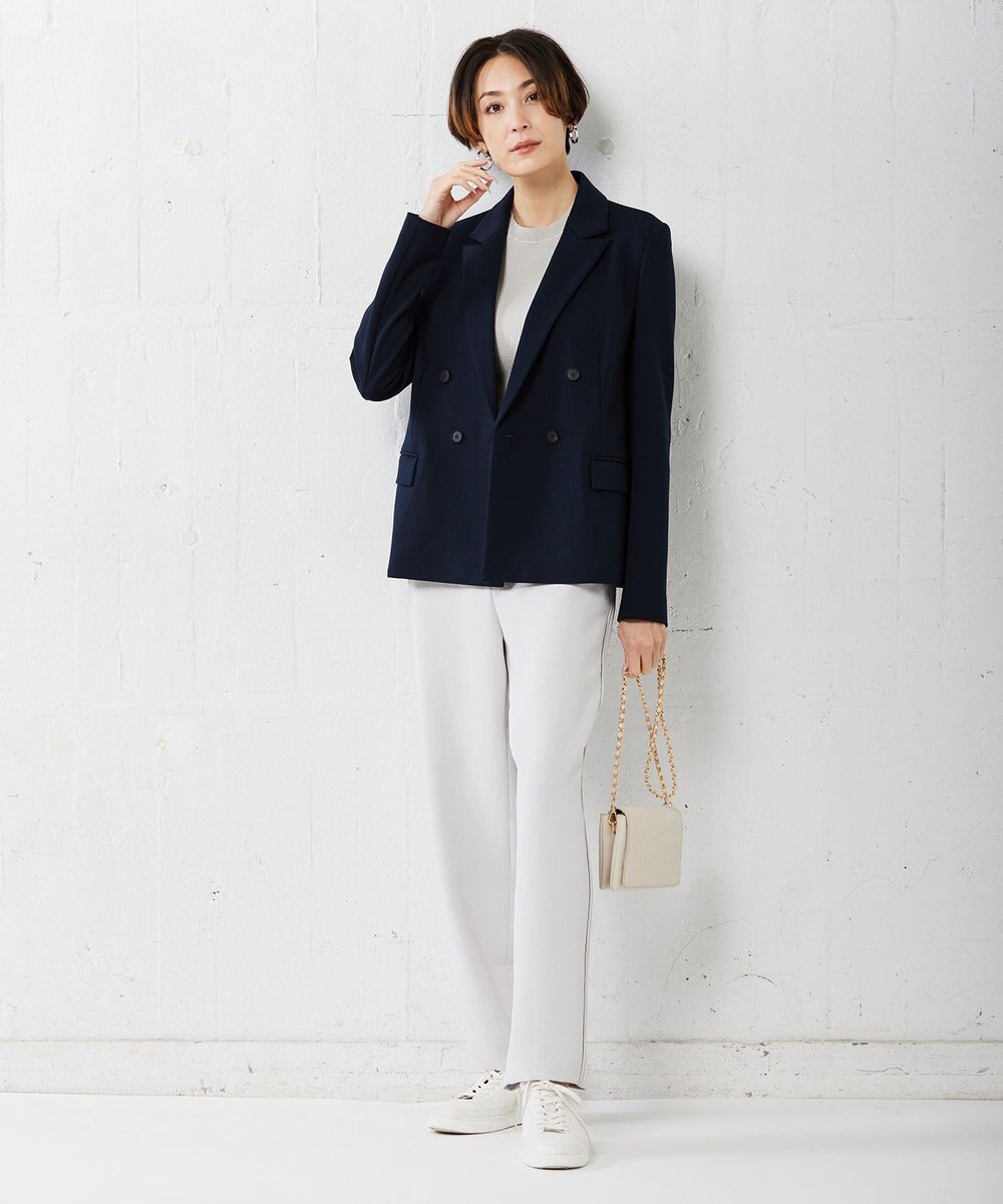 ICB 【洗える】 コンパクトリブ  クルーネックプルオーバー 