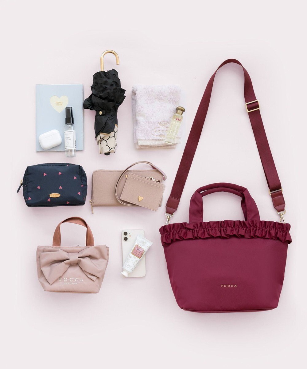 TOCCA 【ショルダー取り外し可能】FRILL GARLAND NYLONTOTE  トートバッグ 