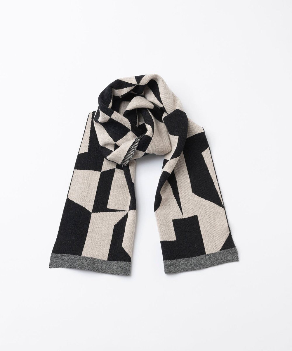 TRICOTE GEOMETRIC HERRINGBONE REBERSIBLE SCARF / キカヘリンボーンリバーマフラー 
