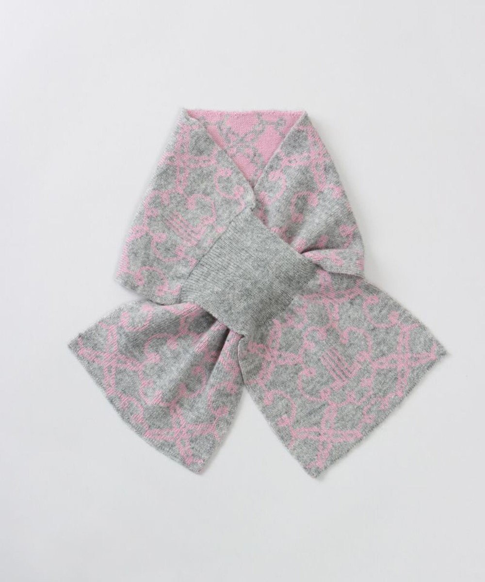 AURORA 【 LANVIN COLLECTION（ランバン コレクション） 】カシミヤ100%ニットキャンディーマフラー(WASH) 