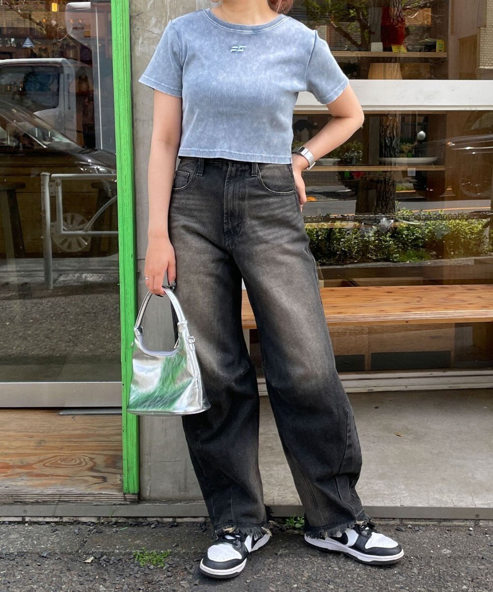 WEGO ヴィンテージウォッシュリブT 