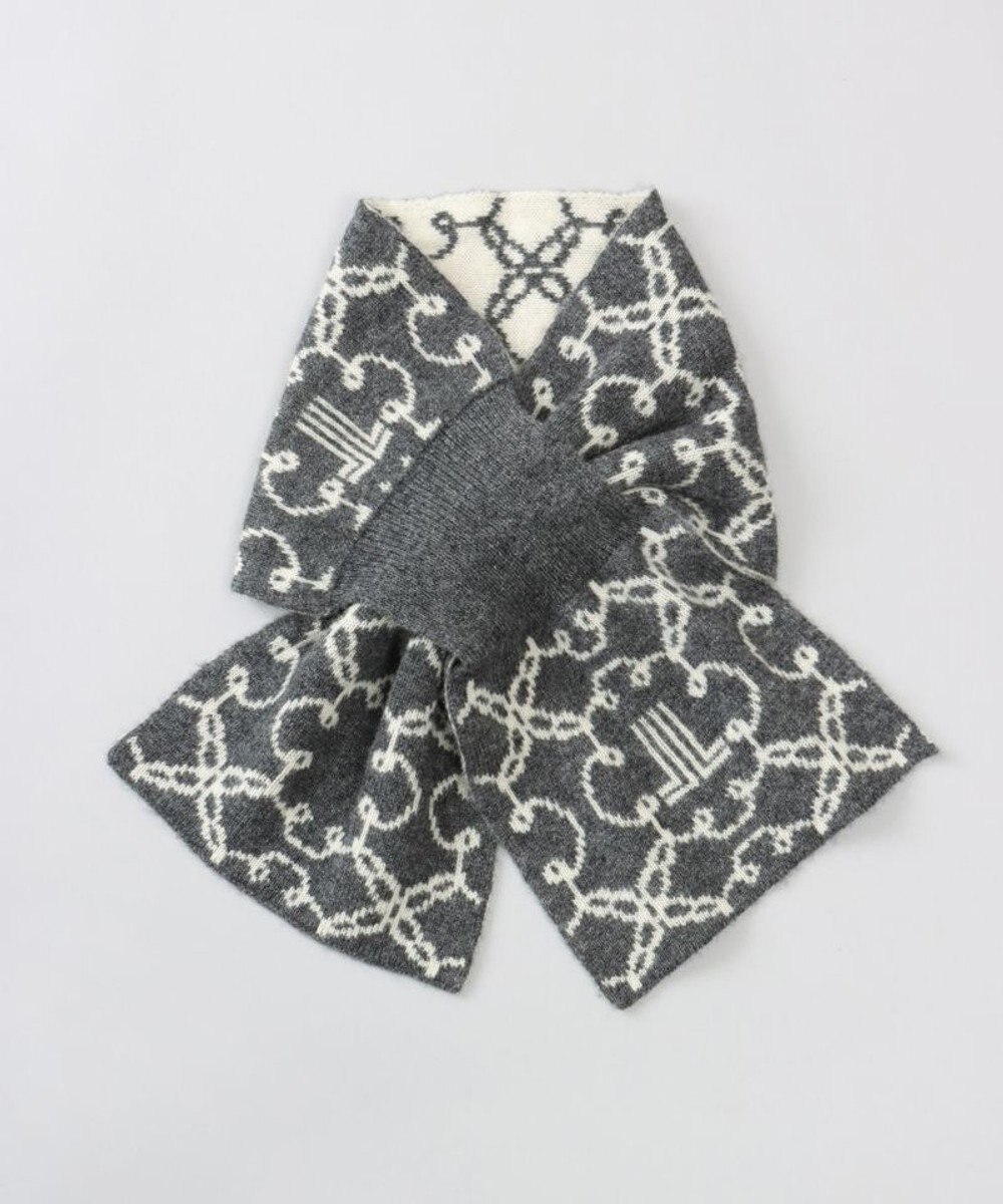 AURORA 【 LANVIN COLLECTION（ランバン コレクション） 】カシミヤ100%ニットキャンディーマフラー(WASH) 