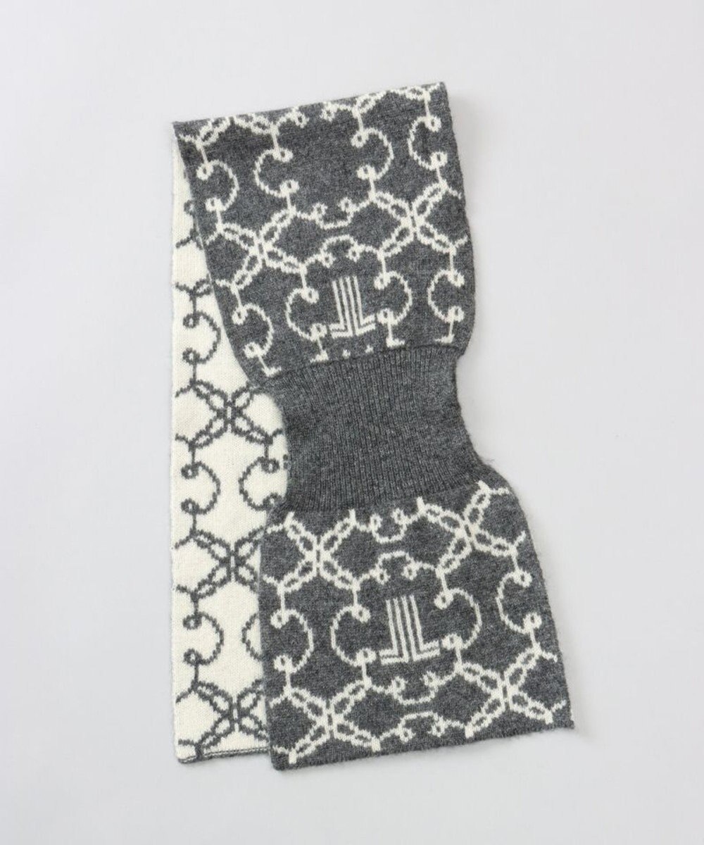 AURORA 【 LANVIN COLLECTION（ランバン コレクション） 】カシミヤ100%ニットキャンディーマフラー(WASH) 