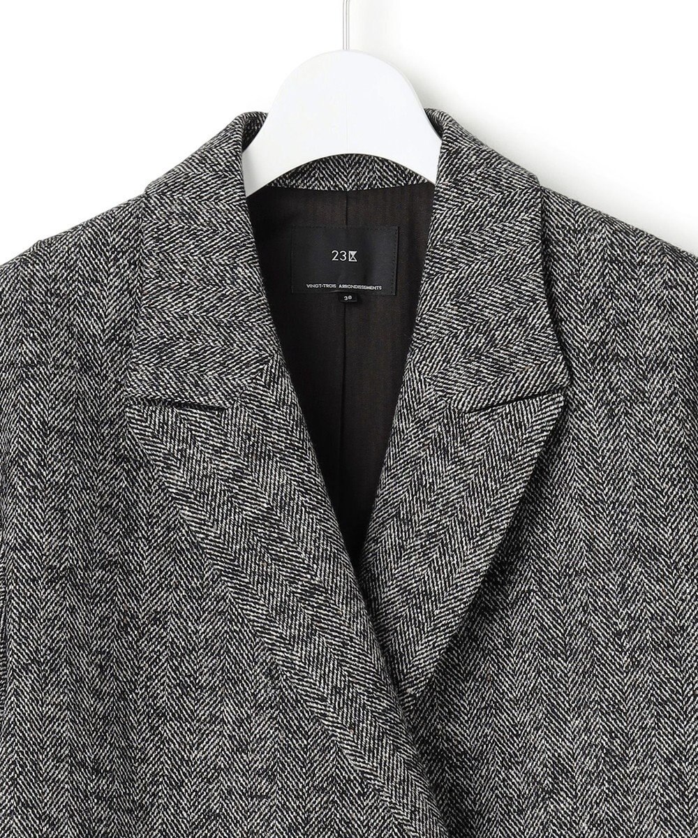 23区 ヘリンボーンループツイード ジャケット 