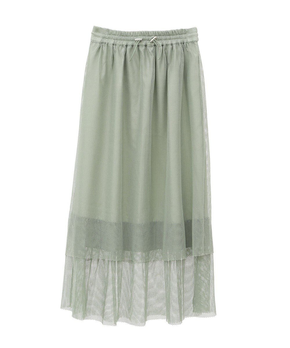 Green Parks メッシュティアードスカート 