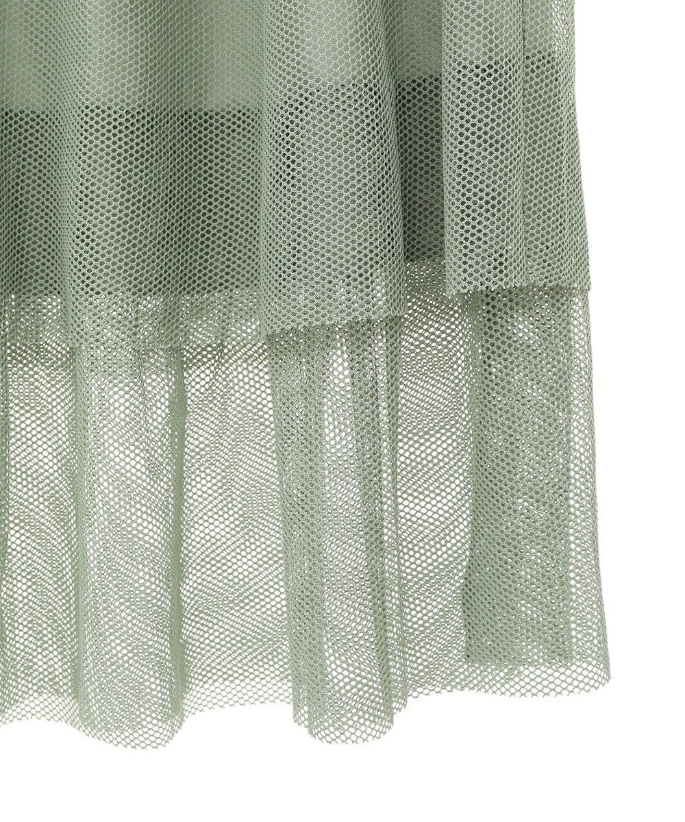 Green Parks メッシュティアードスカート 