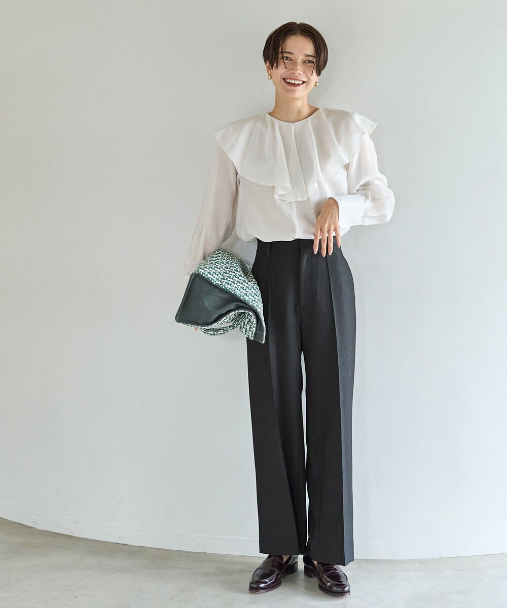 UNFILO イージーケア ワイドパンツ 