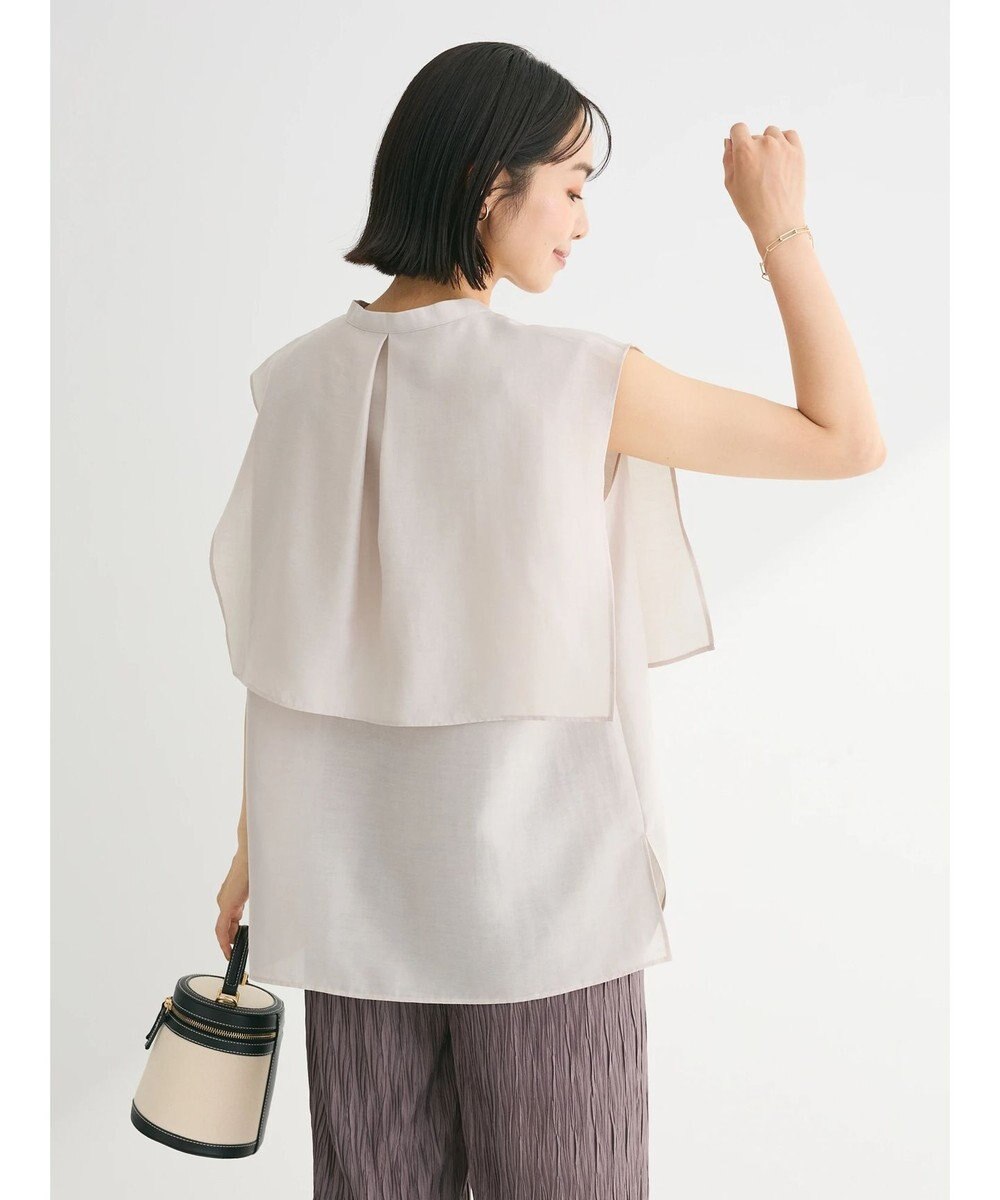 Green Parks レイヤードノースリーブブラウス 