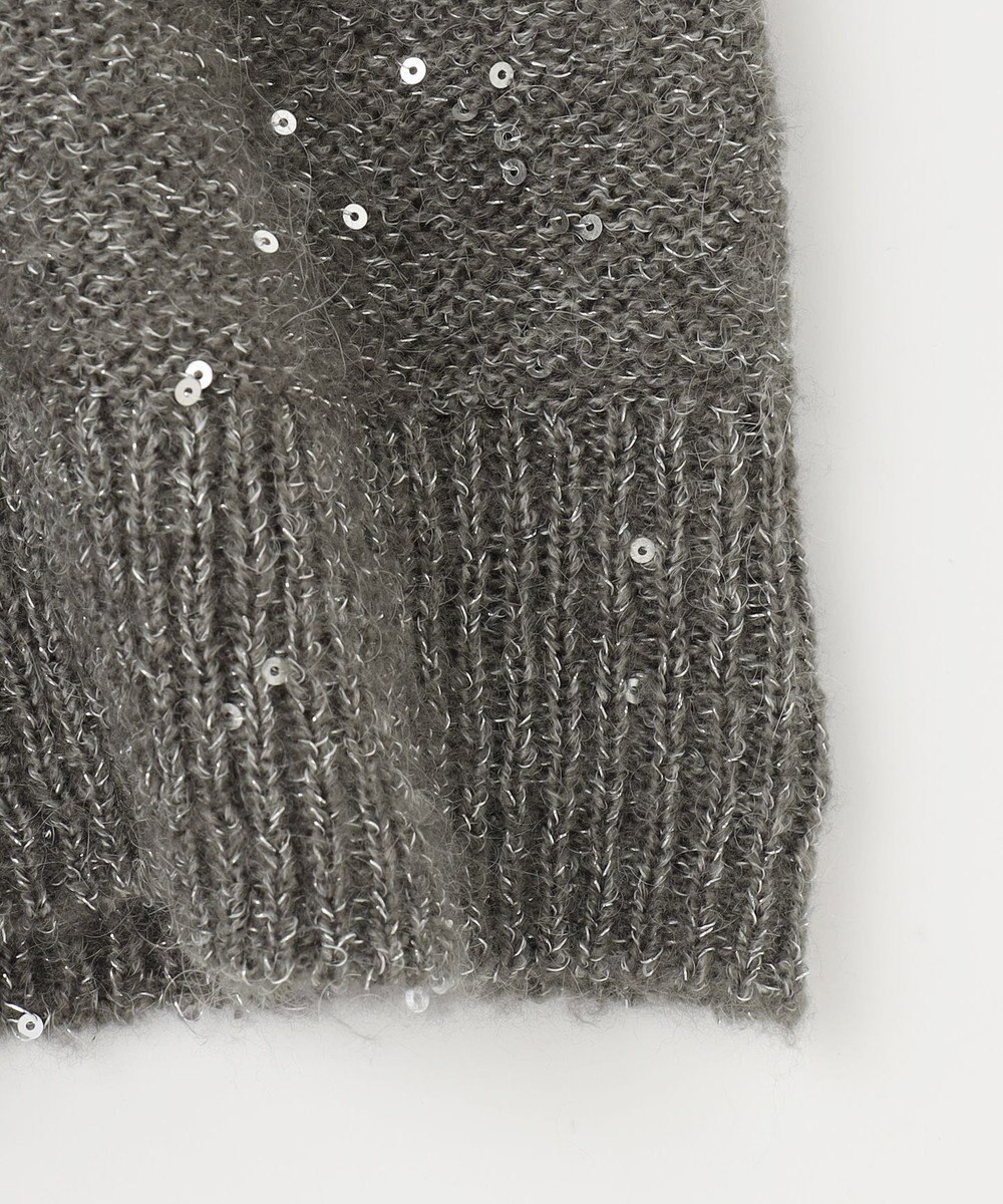 自由区 【アンサンブル対応・洗える】スパンコールプルオーバー ニット 