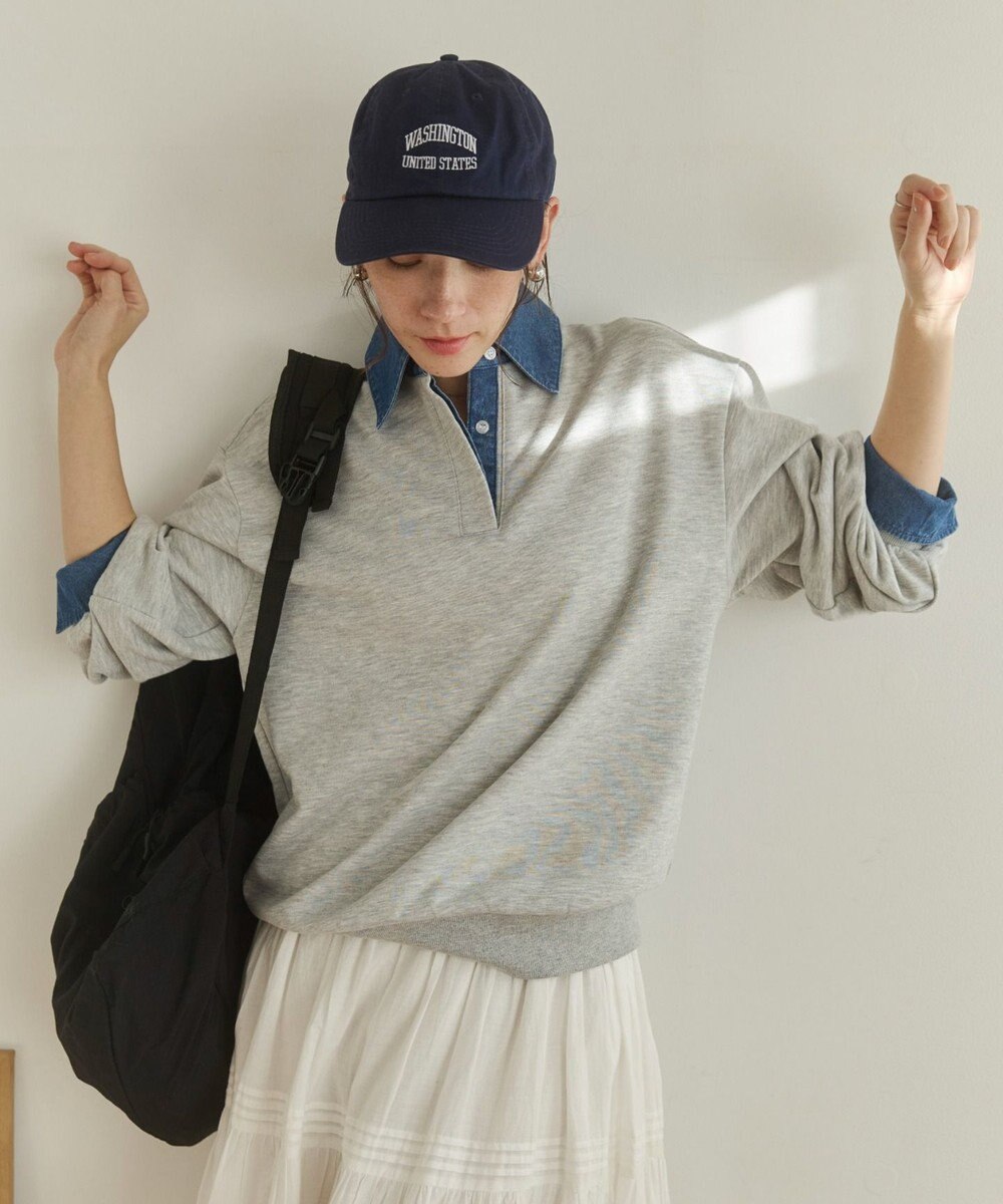 WEGO 【ANGIE VINTAGE】デニム襟スウェット 